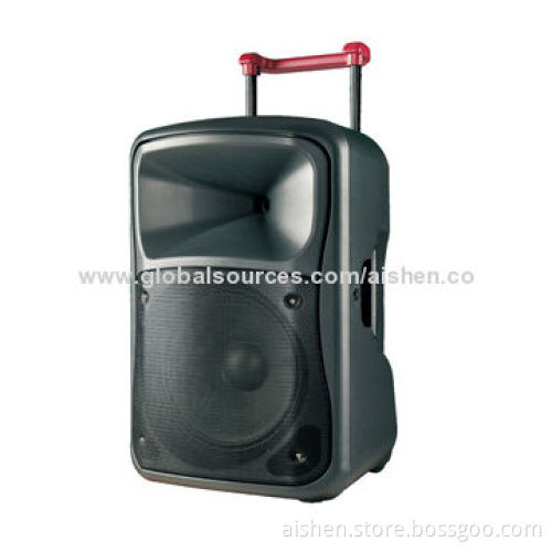 Portable Speaker with USB/SD/FM/Wireless Mic/Remote Control/Rechargeable Battery